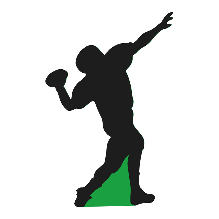 Wet Paint Printing Quarterback Football Silhouette Cardboard Cutout ...